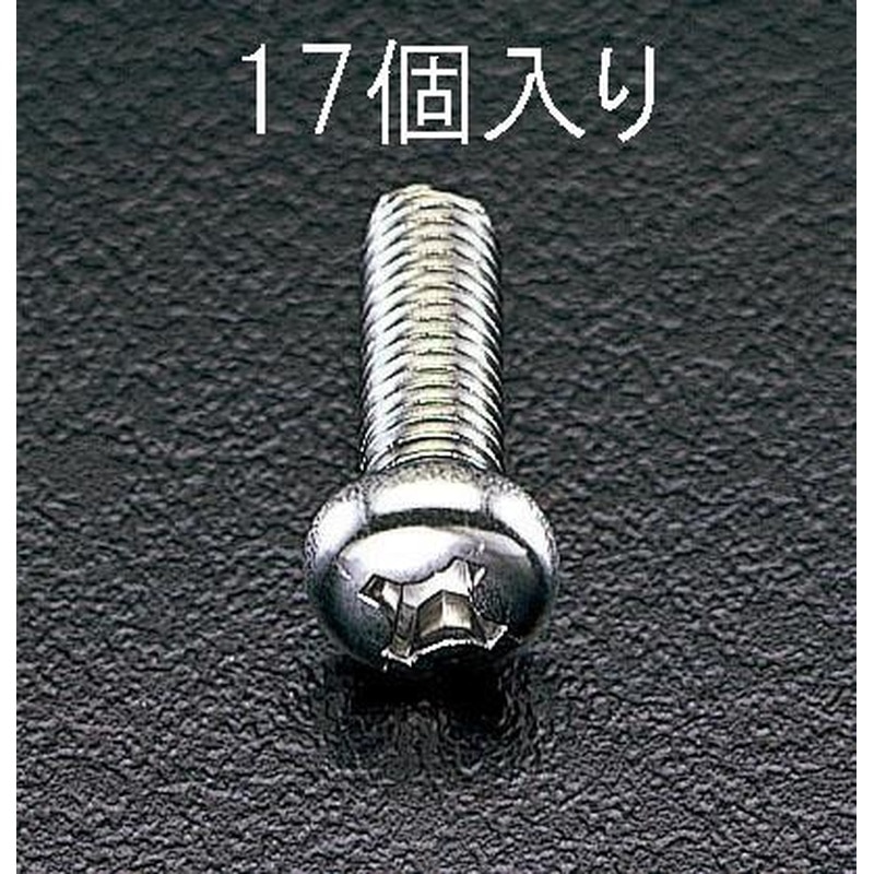 エスコ EA949SJ-56 M5x50mm鍋頭小ねじ(ステンレス製/17本) 1個（ご注文単位1個）【直送品】