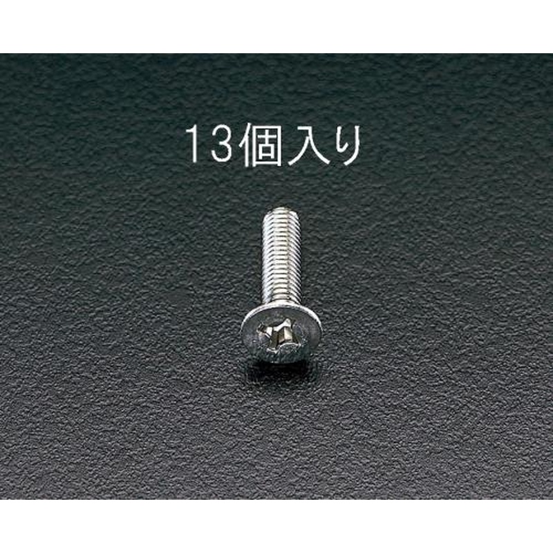 エスコ EA949SK-66 M6x50mm皿頭小ねじ(ステンレス製/13本) 1個（ご注文単位1個）【直送品】
