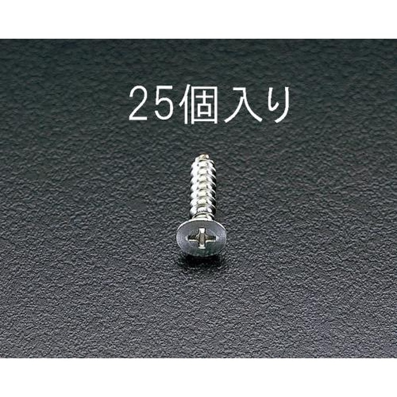 エスコ EA949EW-53 5x40mm皿頭タッピングビス(ステンレス製/25個) 1個（ご注文単位1個）【直送品】
