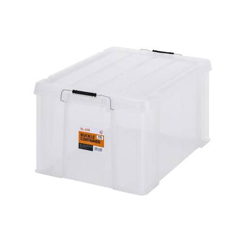 エスコ EA506AB-48A 624x450x330mm 収納ケース(バックル付/クリア) 1個 (ご注文単位1個)【直送品】