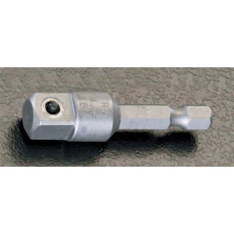 エスコ EA611AX-63 3/8”DRx1/4”HEX/50mmソケットアダプター(ロッキング) 1個（ご注文単位1個）【直送品】