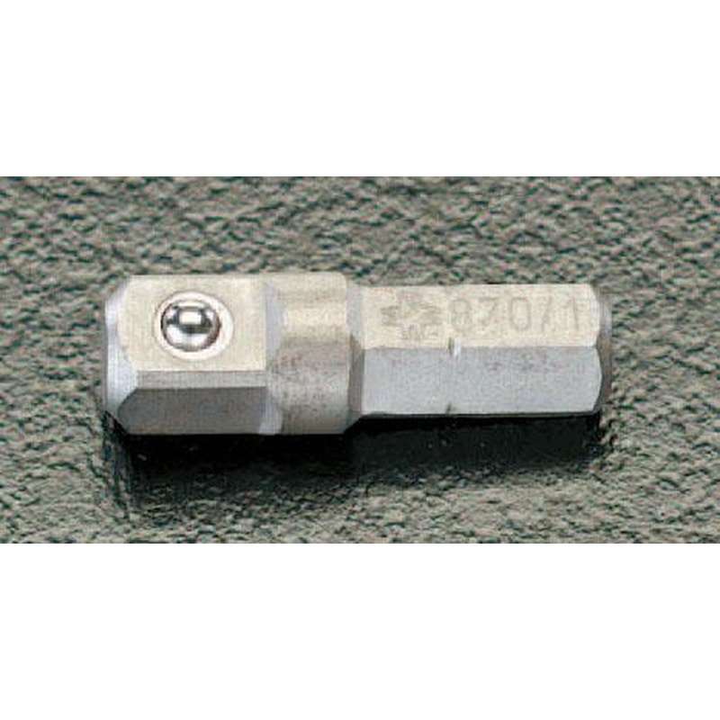 エスコ EA550W-2 1/4”DRx1/4”HEX/25mmソケットアダプター 1個（ご注文単位1個）【直送品】