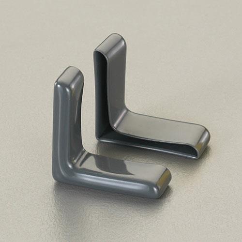 エスコ EA983FN-320GA 20x15x3mmアングル型保護キャップ(グレー/2個 1束 （ご注文単位1束）【直送品】