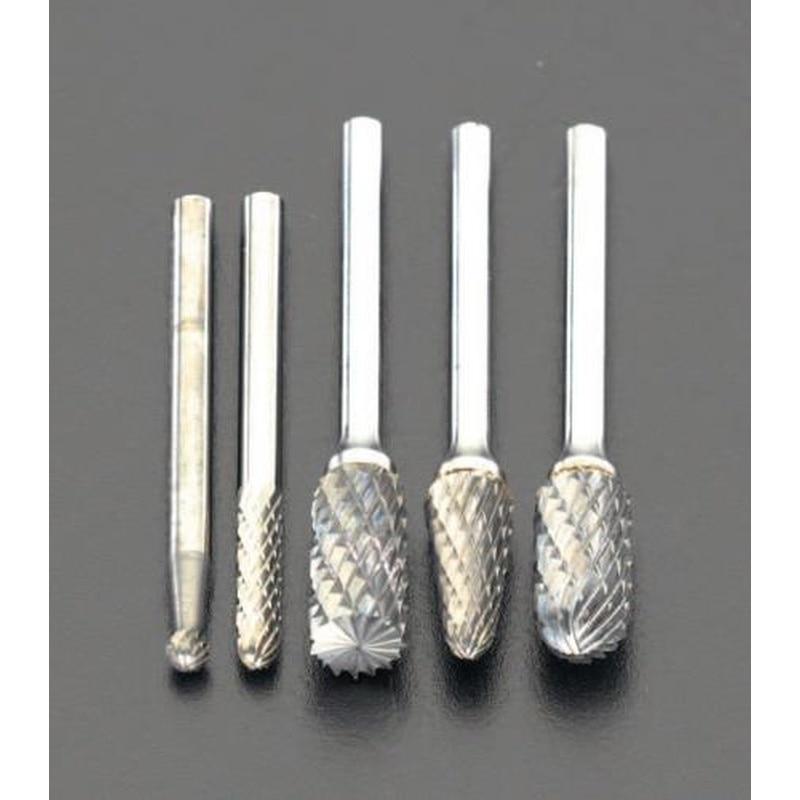 エスコ EA819CX 5本組/3mm軸ロータリーバーセット 1個（ご注文単位1個）【直送品】