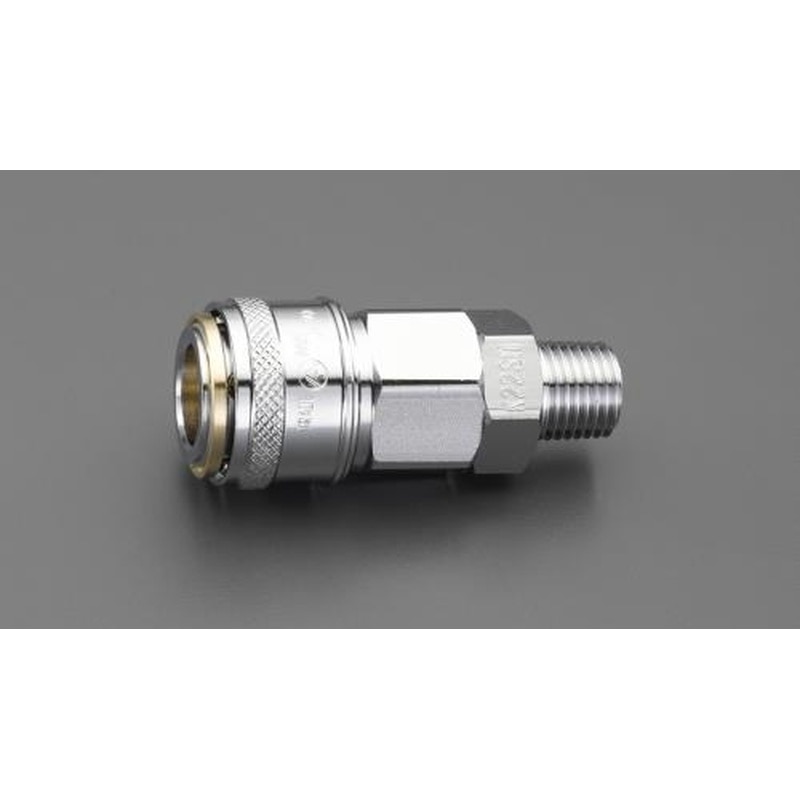 エスコ EA140DP-4 R1/2”雄ねじカップリング(ワンプッシュ) 1個（ご注文単位1個）【直送品】