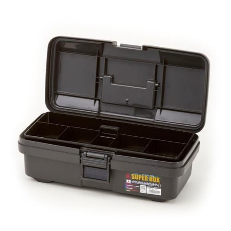 エスコ EA505AD-2 385x202x140mm工具箱(中皿付/グレー) 1個（ご注文単位1個）【直送品】