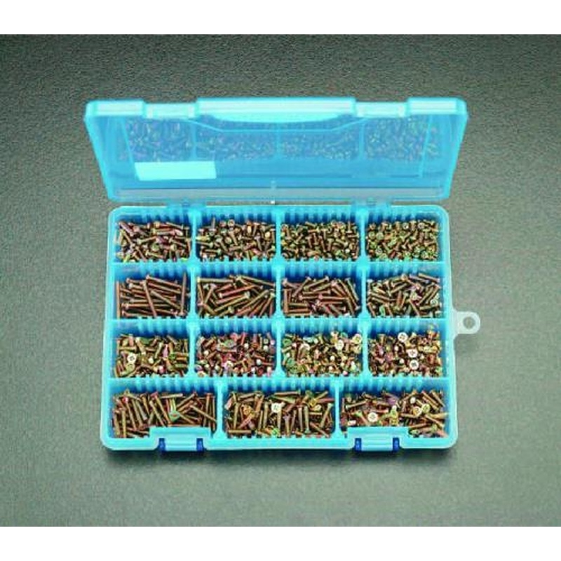 エスコ EA949AF-3 M3鍋・皿頭小ねじセット(クロームメッキ) 1個（ご注文単位1個）【直送品】