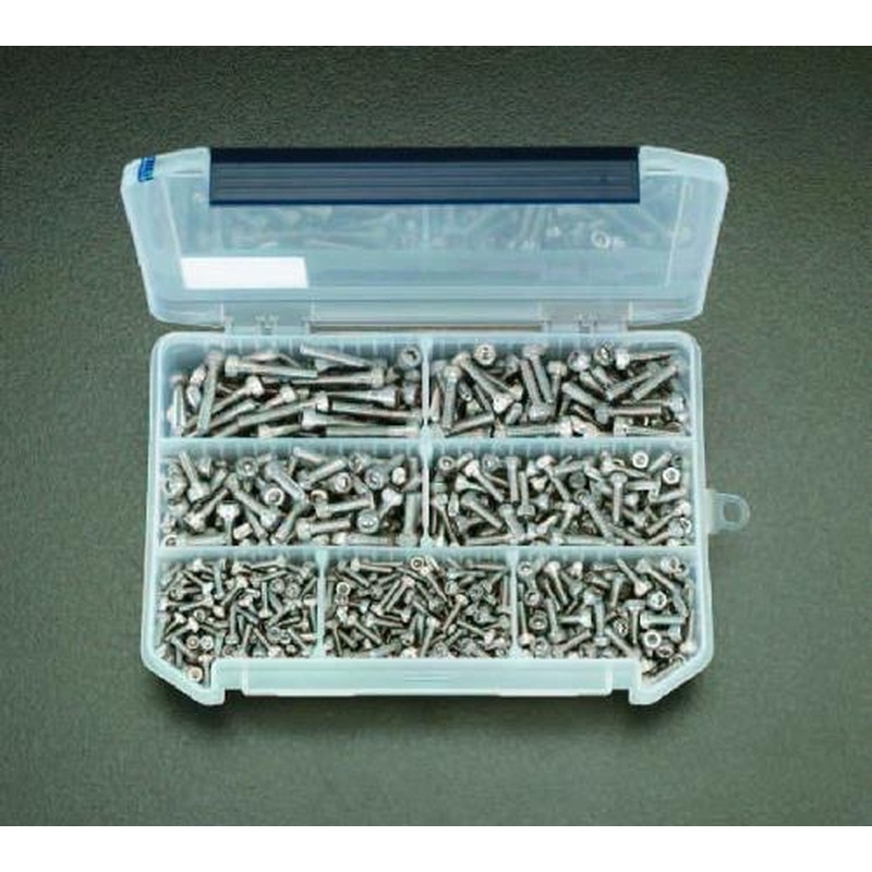 エスコ EA949AD-8 M3・M4・M5六角穴付ボルトセット(ステンレス製) 1個（ご注文単位1個）【直送品】