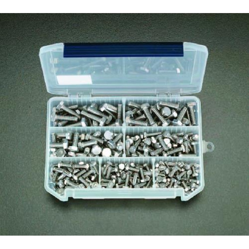 エスコ EA949AD-9 M5・M6・M8六角頭ボルトセット(ステンレス製) 1個(ご注文単位1個)【直送品】