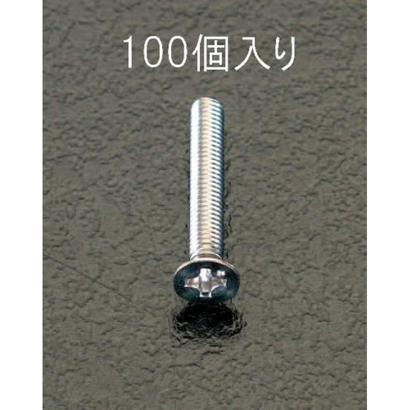 エスコ EA949SK-33 M3x10mm皿頭小ねじ(ステンレス製/100本) 1個（ご注文単位1個）【直送品】