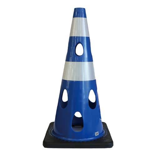エスコ EA983FT-842A φ360x700mm 穴あきカラーコーン(ブルー/5本) 1組 （ご注文単位1組）【直送品】