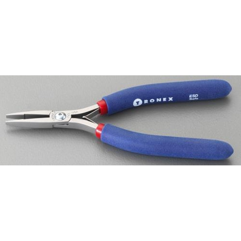エスコ EA537T-6 170mm精密用プライヤー(ESD/平/バネ付) 1個(ご注文単位1個)【直送品】
