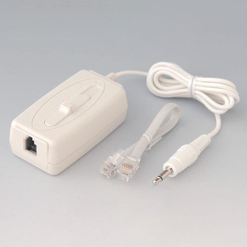 エスコ EA764CB-61 [4極4芯] 電話用録音アダプター 1個 （ご注文単位1個）【直送品】