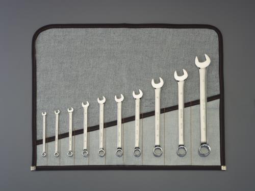 エスコ EA684AA-7 5.5-22mm/10本組 片目片口スパナ 1セット （ご注文単位1セット）【直送品】