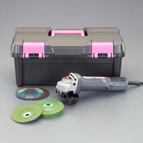 エスコ EA809BP-10D 100mm/ 730W ディスクグラインダーセット 1セット （ご注文単位1セット）【直送品】