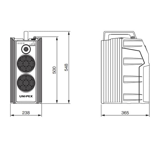 エスコ EA763CF-91A ポータブルアンプセット(現場放送用/300MHz 1セット (ご注文単位1セット)【直送品】