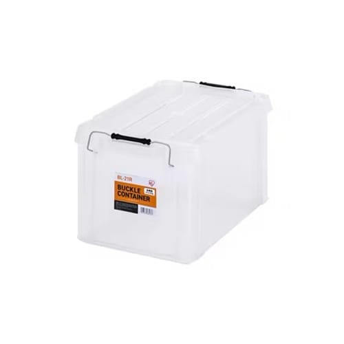 エスコ EA506AB-40BA 450x295x255mm 収納ケース(バックル付/クリア/3個) 1箱 （ご注文単位1箱）【直送品】