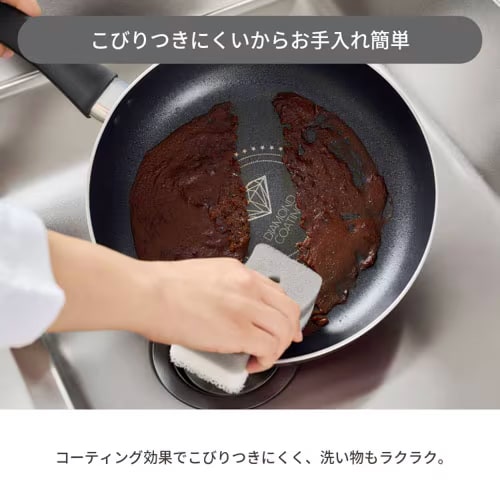 エスコ EA913VR-21B 20cm フライパン(IH対応) 1個 （ご注文単位1個）【直送品】