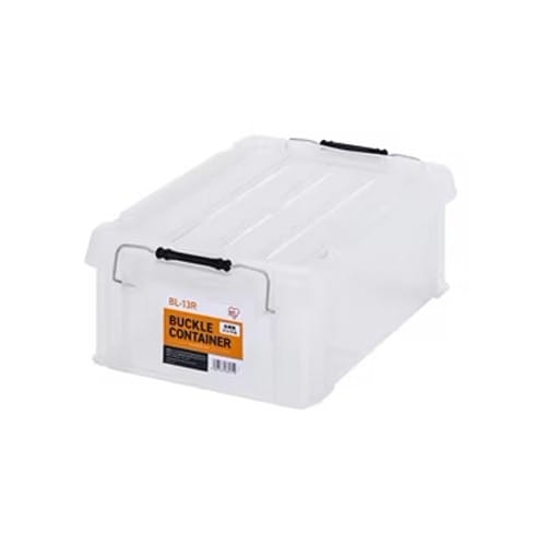 エスコ EA506AB-38BA 450x295x159mm 収納ケース(バックル付/クリア/10個) 1箱 （ご注文単位1箱）【直送品】