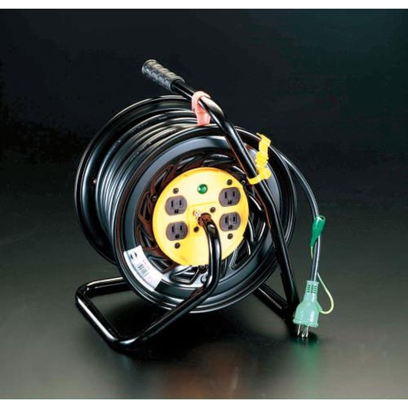 エスコ EA815DA-2 AC125V/22A/30mコンセント固定リール(アース付) 1個（ご注文単位1個）【直送品】