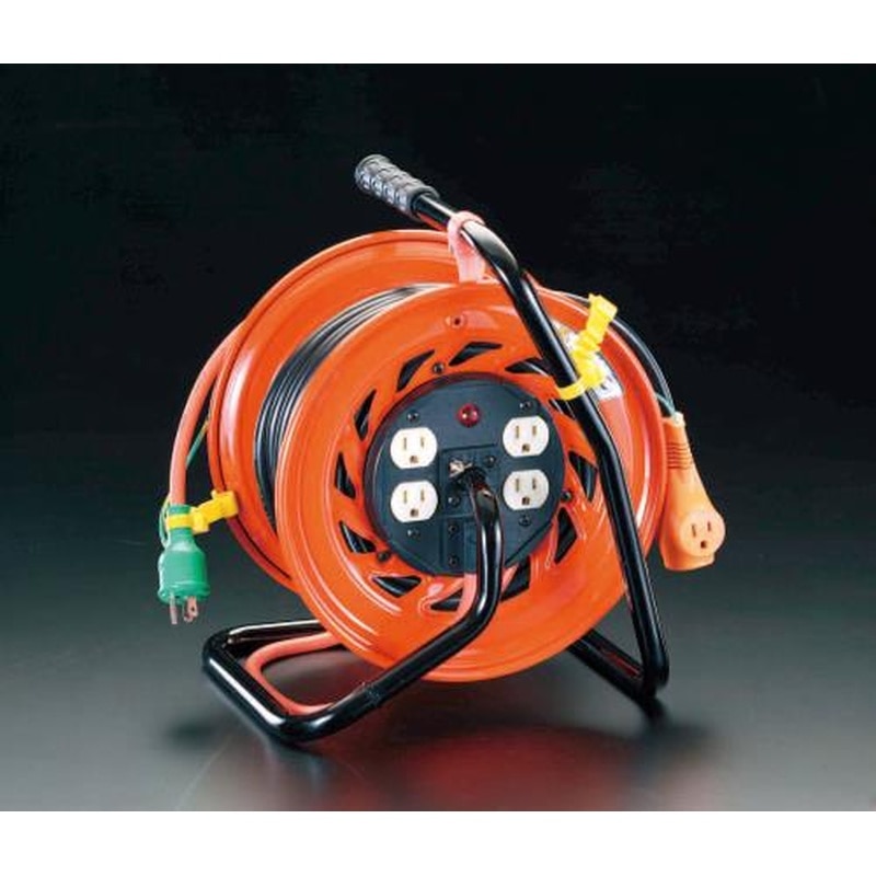 エスコ EA815DA-12 AC125V/15A/30mコンセント固定リール(元置型アース付) 1個（ご注文単位1個）【直送品】