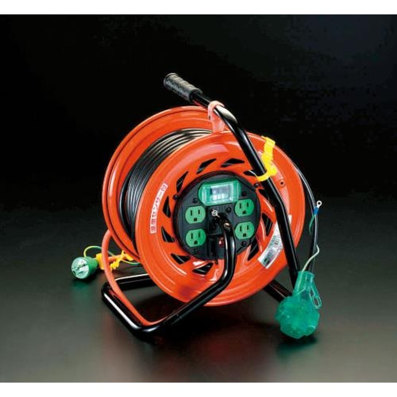 エスコ EA815DA-13 AC125V/22A/30mコンセント固定リール(元置・ブレーカー) 1個（ご注文単位1個）【直送品】