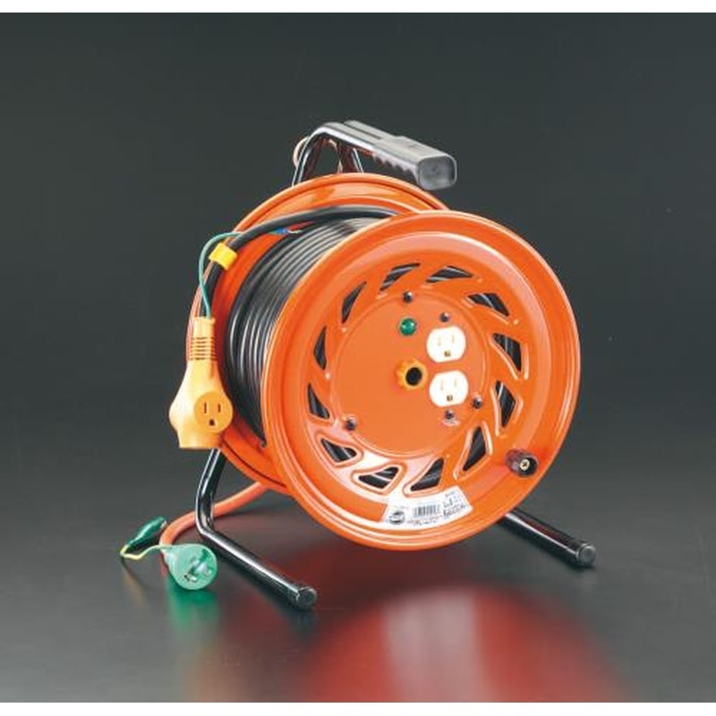 エスコ EA815DP-1 AC100V/15A/30mコードリール(元置型アース付) 1個（ご注文単位1個）【直送品】