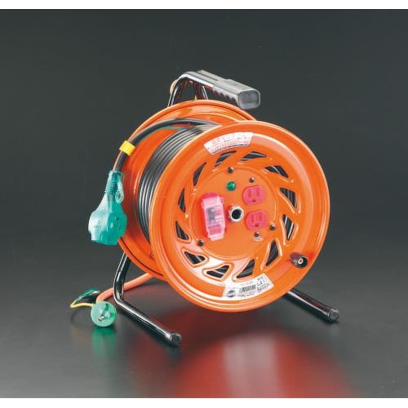 エスコ EA815DP-3 AC125V/15A/30mコードリール(元置型過負荷遮断) 1個（ご注文単位1個）【直送品】