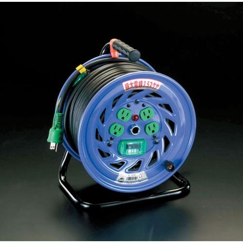 エスコ EA815DT-2 AC125V/32A/30mコードリール(極太/漏電遮断) 1個（ご注文単位1個）【直送品】