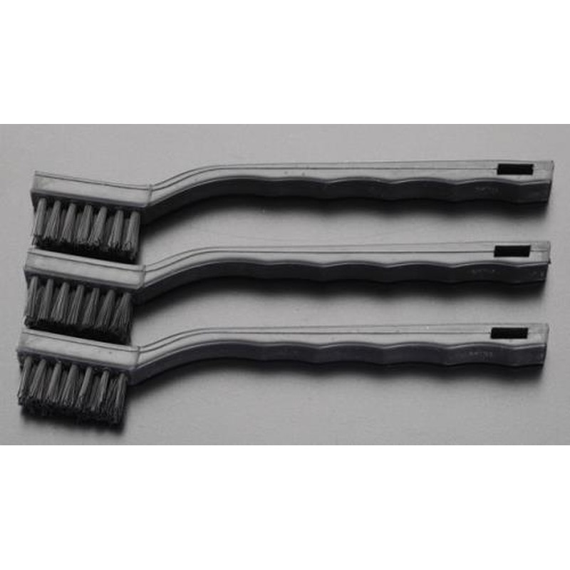 エスコ EA109E-2 8x180mm柄付ブラシ(ナイロン製/3本) 1個(ご注文単位1個)【直送品】
