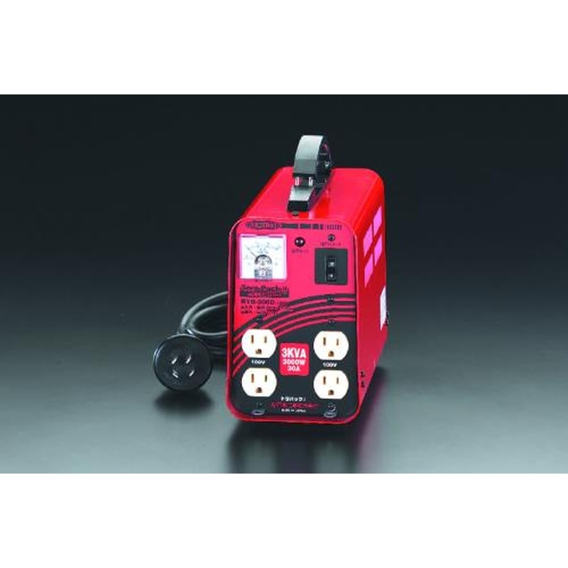 エスコ EA815ZE-3 AC200V→AC100V/3.0KVA降圧トランス 1個(ご注文単位1個)【直送品】