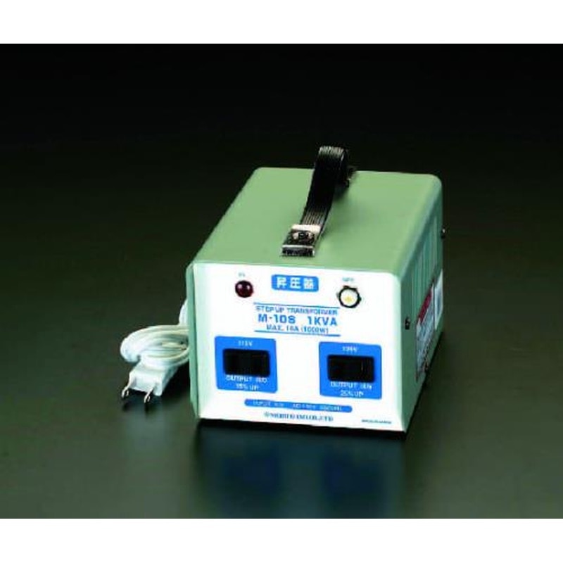 エスコ EA815ZG-1 AC100V→AC115V・125V/1.0KVA昇圧トランス 1個(ご注文単位1個)【直送品】