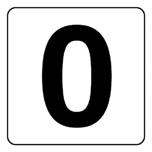 エスコ EA983CW-30A 100x100mm 番号表示ステッカー[0](5枚) 1組 （ご注文単位1組）【直送品】