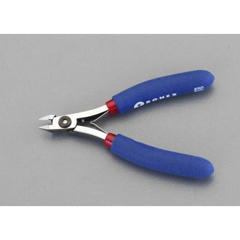 エスコ EA535TX-11 115mm精密用ニッパー(フラッシュ/ピアノ線用/ESD) 1個（ご注文単位1個）【直送品】