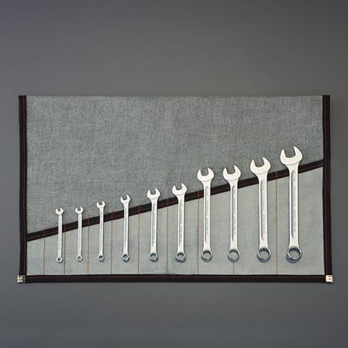 エスコ EA614SV-110 10本組(3/16-11/16) 片目片口スパナセット 1セット （ご注文単位1セット）【直送品】