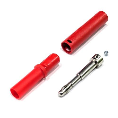 エスコ EA940DP-322A 4mm セーフティプラグ(赤) 1個 (ご注文単位1個)【直送品】