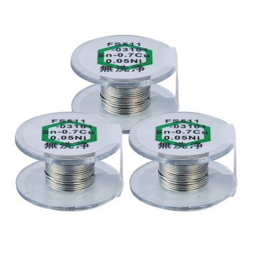 エスコ EA310D-12 φ0.3mm/1m 鉛フリー共晶はんだ(3個) 1袋 （ご注文単位1袋）【直送品】