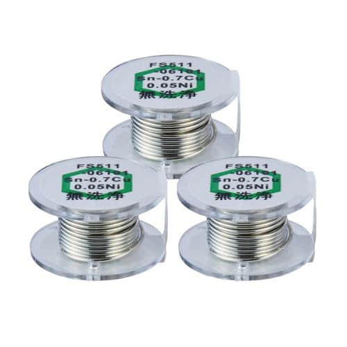 エスコ EA310D-22 φ0.6mm/1m 鉛フリー共晶はんだ(3個) 1袋 （ご注文単位1袋）【直送品】