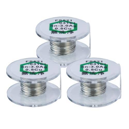 エスコ EA310D-102 φ0.3mm/1m 鉛フリーはんだ(3個) 1袋 （ご注文単位1袋）【直送品】