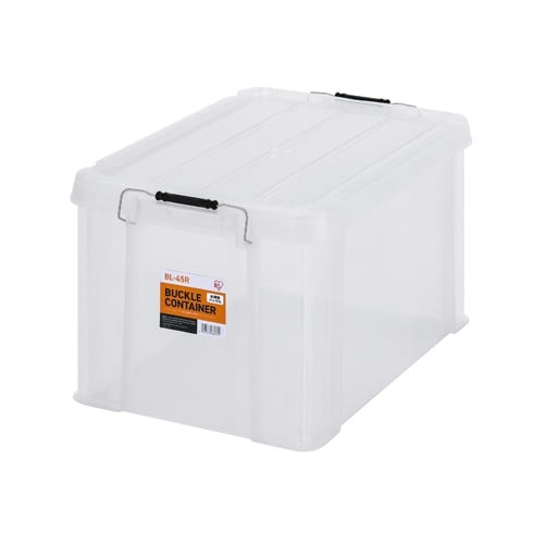 エスコ EA506AB-46BA 580x385x320mm 収納ケース(バックル付/クリアー/3個) 1箱 （ご注文単位1箱）【直送品】