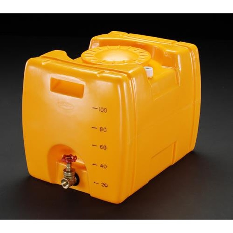 エスコ EA991AB-1 100Lポリエチレン給水容器(バルブ付) 1個（ご注文単位1個）【直送品】