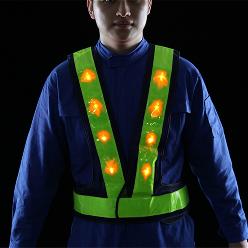 エスコ EA983R-301 LED安全ベスト(紺/黄) 1枚 （ご注文単位1枚）【直送品】