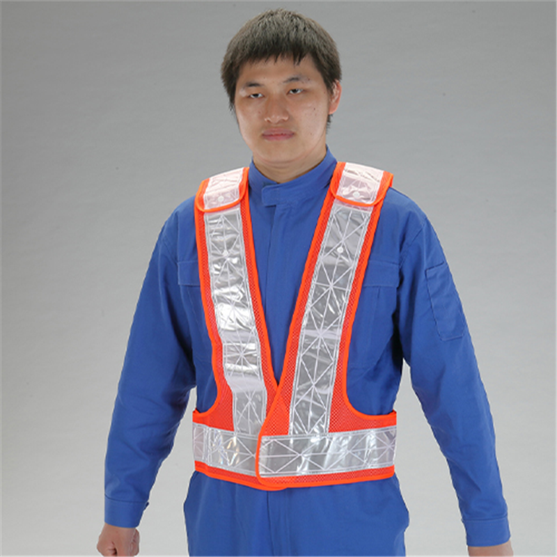 エスコ EA983R-295 安全ベスト(橙/白) 1枚 （ご注文単位1枚）【直送品】