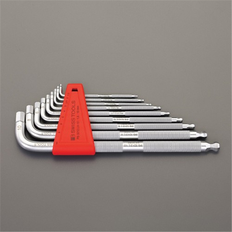 エスコ EA573LM-90A 1.5-10mm/9本組[Ball-Hex]ローレット付キーレンチ 1セット （ご注文単位1セット）【直送品】