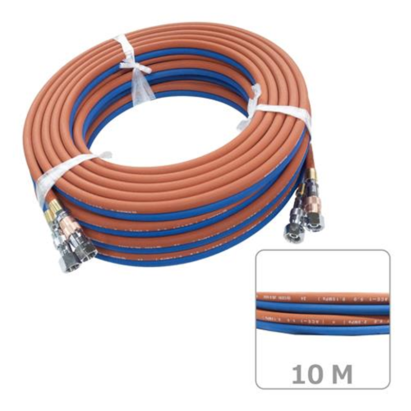 エスコ EA300AD-10 (5+5mm)x10m カプラ付ツインホース 1本 （ご注文単位1本）【直送品】