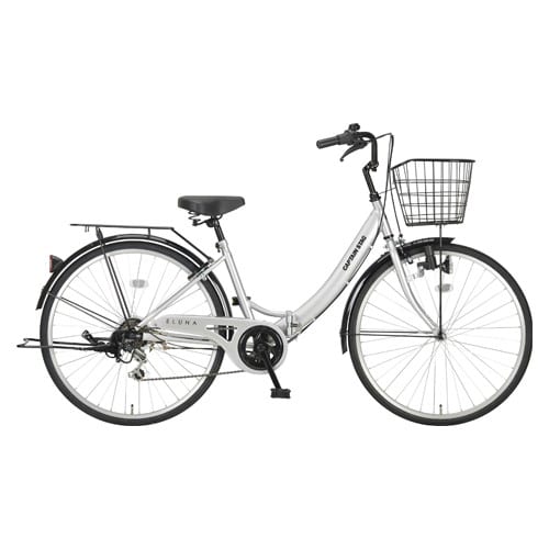 エスコ EA986YD-1B 26型 折りたたみ式自転車(シルバー) 1台 （ご注文単位1台）【直送品】