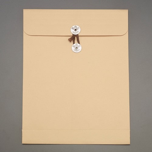 エスコ EA762GE-101 255x337x35mm/角2 封筒(留め具付/10枚) 1枚 （ご注文単位1枚）【直送品】