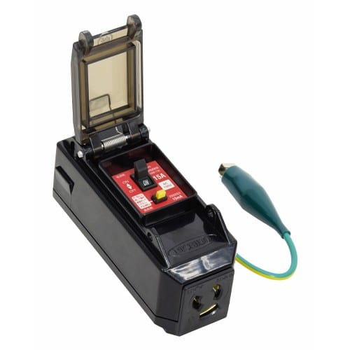 エスコ EA940ME-22 AC100V/15A 過負荷・漏電保護コンセントアダプター 1個 （ご注文単位1個）【直送品】