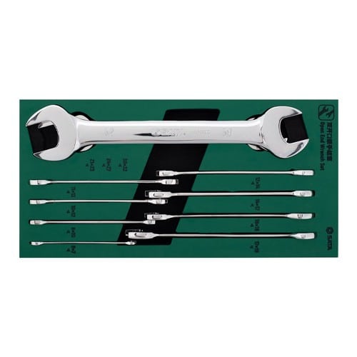 エスコ EA687YA-11A 11本組 両口スパナ(トレー入り) 1セット （ご注文単位1セット）【直送品】