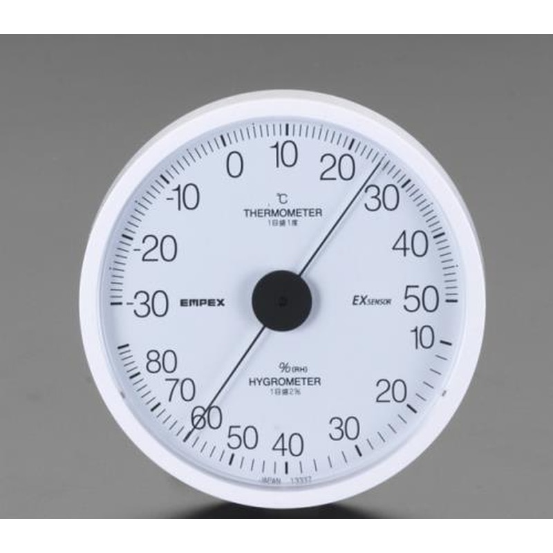 エスコ EA728EB-37 120mm温度・湿度計 1個（ご注文単位1個）【直送品】